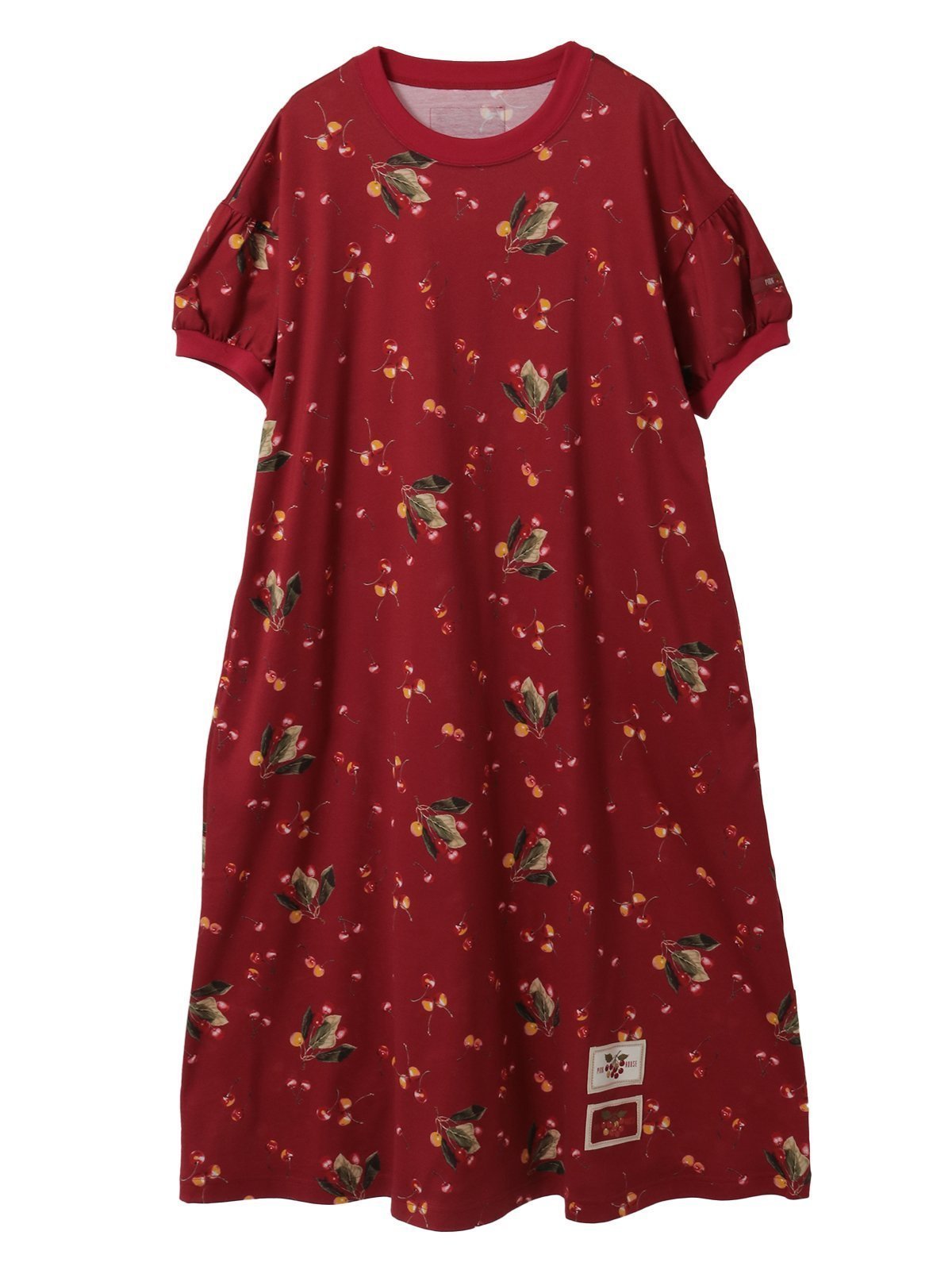 【ピンクハウス/PINK HOUSE】のさくらんぼプリントカットソーワンピース インテリア・キッズ・メンズ・レディースファッション・服の通販 founy(ファウニー) 　ファッション　Fashion　レディースファッション　Fashion for Women　ワンピース　Dresses　カットソー　Cut and Sewn Top　プリント　Print, Printed Pattern　アカ|ID: prp329100004982154 ipo3291000000037325380