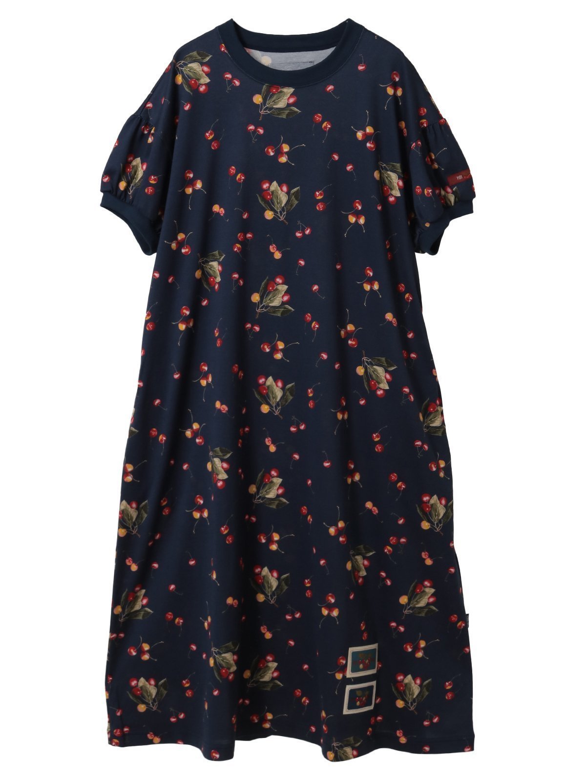 【ピンクハウス/PINK HOUSE】のさくらんぼプリントカットソーワンピース インテリア・キッズ・メンズ・レディースファッション・服の通販 founy(ファウニー) 　ファッション　Fashion　レディースファッション　Fashion for Women　ワンピース　Dresses　カットソー　Cut and Sewn Top　プリント　Print, Printed Pattern　ネイビー|ID: prp329100004982154 ipo3291000000037325384