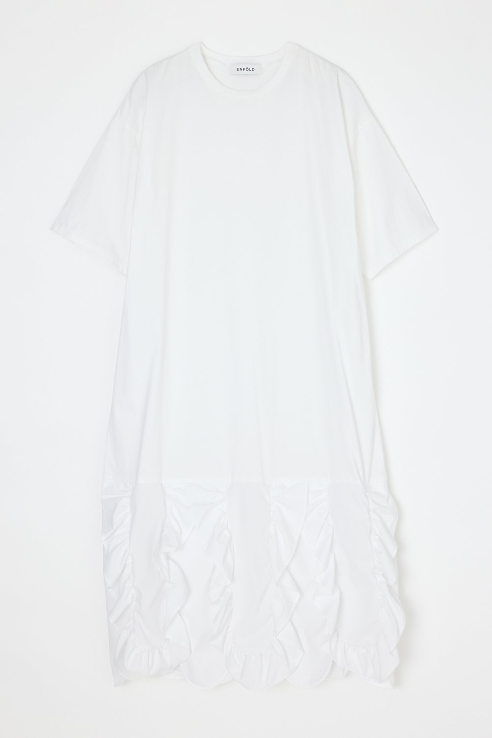 【エンフォルド/ENFOLD】のFRILL-HEM DRESS インテリア・キッズ・メンズ・レディースファッション・服の通販 founy(ファウニー) 　ファッション　Fashion　レディースファッション　Fashion for Women　ワンピース　Dresses　フォーマル・パーティードレス・結婚式用ドレス　Elegant & Casual Dresses　おすすめ　Recommended / Our Picks　エレガント 上品　Elegant　カットソー　Cut and Sewn Top　シンプル　Simple, Minimal　フリル　Frill, Ruffle　ベスト　Vest, Waistcoat　夏　Summer　WHT|ID: prp329100004982164 ipo3291000000037325429
