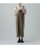 【レプシィム ローリーズファーム/LEPSIM LOWRYS FARM】の異素材ジャンパースカート 大人の最旬トレンドファッション＆コーディネート founy(ファウニー) ファッション Fashion レディースファッション Fashion for Women スカート Skirts おすすめ Recommended / Our Picks インナー Innerwear シアー Sheer, See-Through ドッキング Docking, Mixed Material ノースリーブ Sleeveless, No-Sleeve 半袖 Short Sleeve, Half Sleeve 春 Spring thumbnail カーキ76|ID: prp329100004982180 ipo3291000000037325482