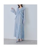 【ビーフラット/bflat】のラッフルレースガウンレイヤードドレス 2点セット パーティードレス ブルー|ID: prp329100004982199 ipo3291000000037325548