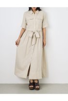 【アズール バイ マウジー/AZUL by moussy】のリネンベルテッドフレアボタンワンピース 大人の最旬トレンドファッション＆コーディネート founy(ファウニー) ファッション Fashion レディースファッション Fashion for Women ワンピース Dresses カーディガン Cardigan, Knitwear シューズ Shoes, Footwear ジャケット Jacket, Outerwear フラット Flat, Flat Shoes フレア Flare, Flared フロント Front, Front Design リネン Linen, Linen Fabric エレガント 上品 Elegant 夏 Summer thumbnail L/BEG1|ID: prp329100004982204 ipo3291000000037325565