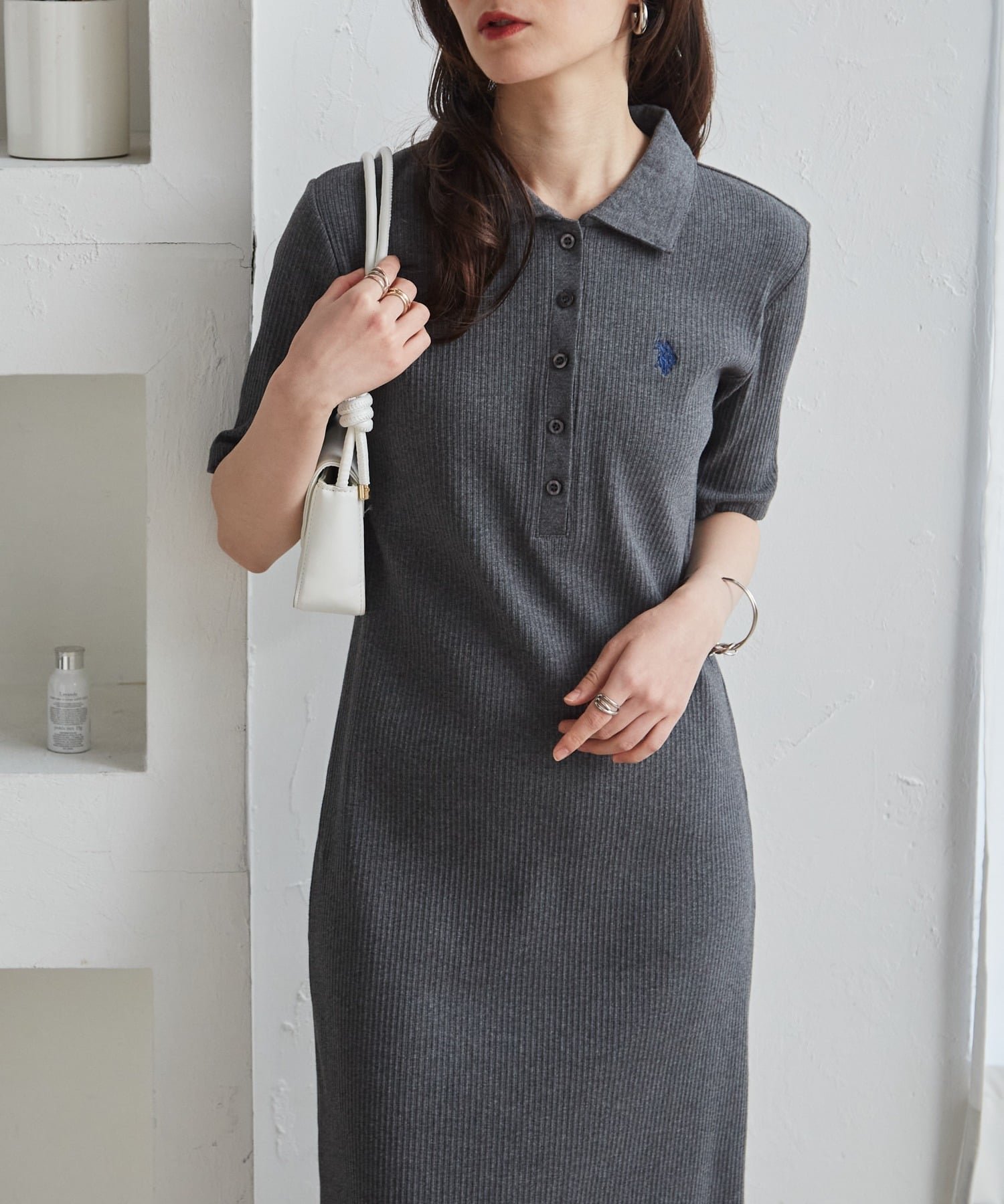 【ラナン/Ranan】のRanan/ U.S.P ポロ衿リブワンピース 大人の最旬トレンドファッション＆コーディネート founy(ファウニー) 　ファッション　Fashion　レディースファッション　Fashion for Women　ワンピース　Dresses　イタリア　Italy　腕時計　Wristwatch　カットソー　Cut and Sewn Top　コラボ　Collaboration, Collab　コレクション　Collection, Seasonal Line　シンプル　Simple, Minimal　ジャケット　Jacket, Outerwear　ストレート　Straight, Straight Cut　スニーカー　Sneakers, Trainers　スリット　Slit, Slit Detail　トレンド　Trend, Trending Now　フィット　Fit, Slim Fit　別注　Limited Edition, Custom Order　メンズ　Men's, Menswear　ロング　Long, Long-Length　ワンポイント　One Point, Statement Accent　再入荷　Restock / Back in Stock　おすすめ　Recommended / Our Picks　ビジネス 仕事 通勤　Business / Work / Commuting　 other-1|ID: prp329100004982206 ipo3291000000037325575