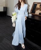 【ミニミニストア/miniministore】のティアードワンピースVネックロングワンピ 大人の最旬トレンドファッション＆コーディネート founy(ファウニー) ファッション Fashion レディースファッション Fashion for Women ワンピース Dresses サンダル Sandals, Summer Shoes シャーリング Shirring, Ruched ティアード Tiered, Tiered Style ティアードワンピース Tiered Dress, Flared Dress ドレープ Drape, Draping Fabric ハイヒール High Heels, Heeled Shoes フェミニン Feminine, Girly リゾート Resort, Vacation Style ロング Long, Long-Length エレガント 上品 Elegant thumbnail ライトブルー|ID: prp329100004982208 ipo3291000000037325584