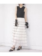 【ラシュッド/LASUD】のティアードパイピング切替ドレス ブラック|ID: prp329100004982213 ipo3291000000037325605