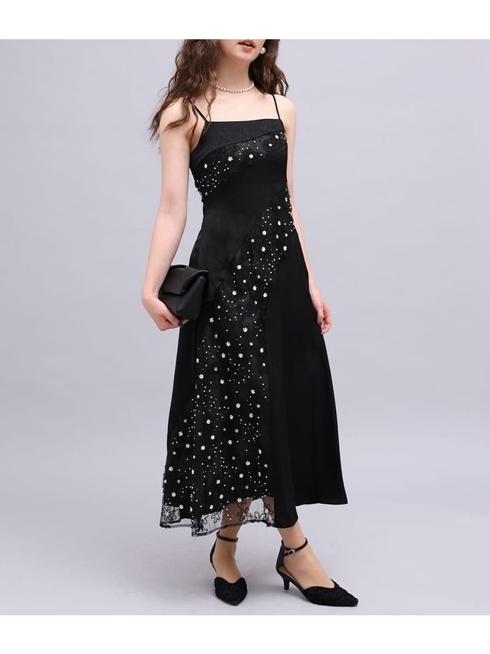 【ラシュッド/LASUD】のフラワーレース×パールキャミワンピース インテリア・キッズ・メンズ・レディースファッション・服の通販 founy(ファウニー) https://founy.com/ ファッション Fashion レディースファッション Fashion for Women ワンピース Dresses キャミソールワンピース Camisole Dresses インナー Innerwear ドレス Dress, One-Piece パール Pearl, Pearl Accent フラワー Flower, Floral フレア Flare, Flared レース Lace, Lace Fabric エレガント 上品 Elegant 羽織 Haori, Light Jacket |ID: prp329100004982218 ipo3291000000037325616