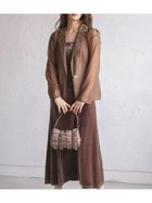 【ラシュッド/LASUD】のシアージャケット ベロアドレスセットアップ ブラウン|ID: prp329100004982219 ipo3291000000037325619
