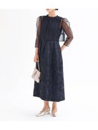 【ヴァン/Vin】のチュールボレロふくれジャガードドレス ネイビー|ID: prp329100004982220 ipo3291000000037325621