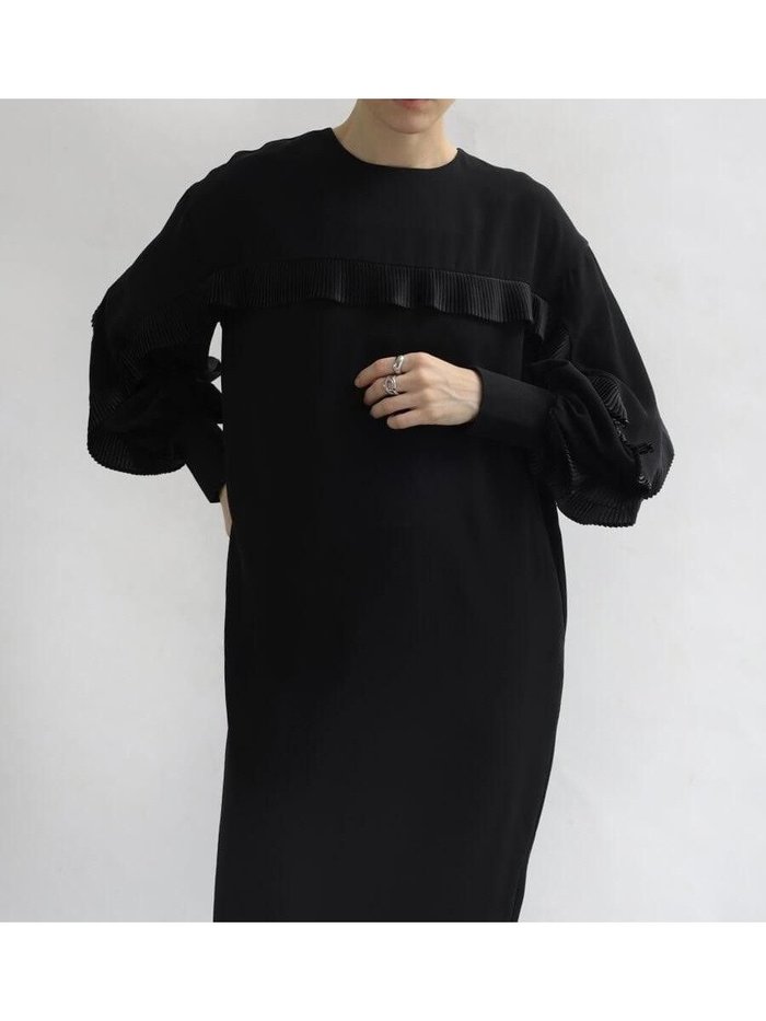 【ラシュッド/LASUD】のプリーツフロントフリルワンピース インテリア・キッズ・メンズ・レディースファッション・服の通販 founy(ファウニー) https://founy.com/ ファッション Fashion レディースファッション Fashion for Women ワンピース Dresses ドレープ Drape, Draping Fabric バランス Balance, Style Balance フリル Frill, Ruffle フロント Front, Front Design プリーツ Pleats, Pleated おすすめ Recommended / Our Picks エレガント 上品 Elegant |ID: prp329100004982222 ipo3291000000037325629