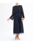 【ヴァン/Vin】のコード刺繍ノースリーブドレス オーガンジーボレロ ネイビー|ID: prp329100004982226 ipo3291000000037325643