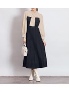 【ヴァン/Vin】のブラウス×ニットドッキングワンピース 大人の最旬トレンドファッション＆コーディネート founy(ファウニー) ファッション Fashion レディースファッション Fashion for Women ワンピース Dresses アクセサリー Fashion Accessories クラシカル Classical, Vintage-Inspired コンパクト Compact, Small Size ショート Short, Short Length ドッキング Docking, Mixed Material パール Pearl, Pearl Accent ビスチェ Bustier, Corset Top ロング Long, Long-Length 冬 Winter / This Winter エレガント 上品 Elegant thumbnail ベージュ|ID: prp329100004982232 ipo3291000000037325658