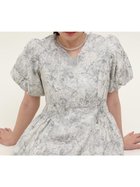 【ラシュッド/LASUD】のフラワージャガードパフスリーブワンピース 大人の最旬トレンドファッション＆コーディネート founy(ファウニー) ファッション Fashion レディースファッション Fashion for Women ワンピース Dresses オケージョン Occasion Wear スリーブ Sleeve, Long Sleeve / Short Sleeve パール Pearl, Pearl Accent フェミニン Feminine, Girly エレガント 上品 Elegant thumbnail ライトグレー|ID: prp329100004982233 ipo3291000000037325660