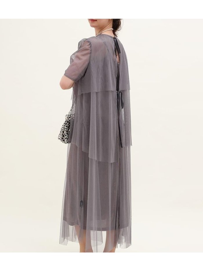 【ラシュッド/LASUD】のバックリボンチュールティアードドレス インテリア・キッズ・メンズ・レディースファッション・服の通販 founy(ファウニー) https://founy.com/ ファッション Fashion レディースファッション Fashion for Women ワンピース Dresses フォーマル・パーティードレス・結婚式用ドレス Elegant & Casual Dresses おすすめ Recommended / Our Picks エレガント 上品 Elegant チュール Tulip, Tulip Motif ドレス Dress, One-Piece ペチコート Petticoat, Underskirt リボン Ribbon, Bow |ID: prp329100004982234 ipo3291000000037325661
