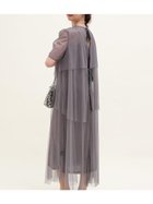 【ラシュッド/LASUD】のバックリボンチュールティアードドレス チャコールグレー|ID: prp329100004982234 ipo3291000000037325662
