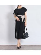 【ヴァン/Vin】の配色ラップワンピース 大人の最旬トレンドファッション＆コーディネート founy(ファウニー) ファッション Fashion レディースファッション Fashion for Women ワンピース Dresses アクセサリー Fashion Accessories スタイリッシュ Stylish, Fashionable セレモニー Ceremony パイピング Piping, Trim Design フロント Front, Front Design ラップ Wrap, Wrap Design リボン Ribbon, Bow ビジネス 仕事 通勤 Business / Work / Commuting thumbnail ブラック|ID: prp329100004982239 ipo3291000000037325677