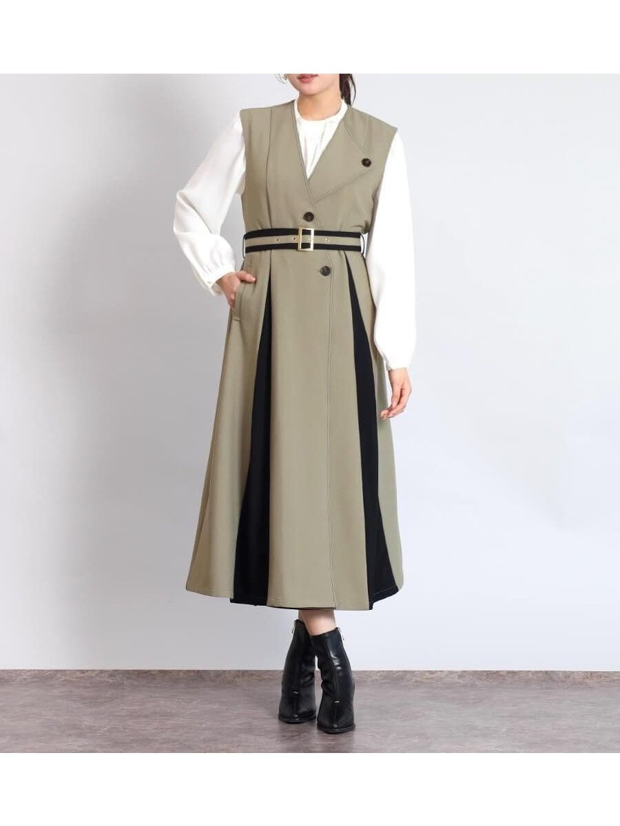 【ヴァン/Vin】の配色Aラインジレワンピ 大人の最旬トレンドファッション＆コーディネート founy(ファウニー) 　ファッション　Fashion　レディースファッション　Fashion for Women　アウター　Coat / Outerwear Collection　アシンメトリー　Asymmetrical Style　インナー　Innerwear　エレガント 上品　Elegant　ジャンスカ　Jumper Skirt, Pinafore Dress　フレア　Flare, Flared　 other-1|ID: prp329100004982240 ipo3291000000037325678