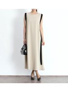 【ヴァン/Vin】のバイカラーテープAラインワンピース 大人の最旬トレンドファッション＆コーディネート founy(ファウニー) ファッション Fashion レディースファッション Fashion for Women ワンピース Dresses Aラインワンピース・フレアシルエット A-Line Dresses / Flared Silhouette Dresses おすすめ Recommended / Our Picks アクセサリー Fashion Accessories ノースリーブ Sleeveless, No-Sleeve フレア Flare, Flared リボン Ribbon, Bow thumbnail ベージュ|ID: prp329100004982243 ipo3291000000037325687