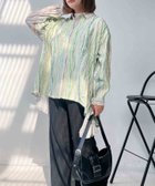 【アズノウアズ プラス/AS KNOW AS plus】の♪イレギュラーヘム柄切替長袖チュニック 大人の最旬トレンドファッション＆コーディネート founy(ファウニー) ファッション Fashion レディースファッション Fashion for Women トップス・カットソー Cut & Sew Tops イレギュラーヘム Irregular Hem 切替 Switching, Contrast Panel スラックス Slacks, Dress Pants チュニック Tunic, Long Top デニム Denim, Jeans Material 長袖 Long Sleeve, Full Sleeve 再入荷 Restock / Back in Stock エレガント 上品 Elegant thumbnail ランダムストラ|ID: prp329100004982250 ipo3291000000037325716