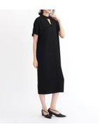 【ラシュッド/LASUD】のトライアングルネックワンピース 大人の最旬トレンドファッション＆コーディネート founy(ファウニー) ファッション Fashion レディースファッション Fashion for Women ワンピース Dresses クラシカル Classical, Vintage-Inspired トライアングル Triangle, Triangular Shape ドレープ Drape, Draping Fabric エレガント 上品 Elegant thumbnail ブラック|ID: prp329100004982254 ipo3291000000037325726
