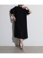【ラシュッド/LASUD】のシアーパフスリーブロングワンピース ブラック|ID: prp329100004982266 ipo3291000000037325759