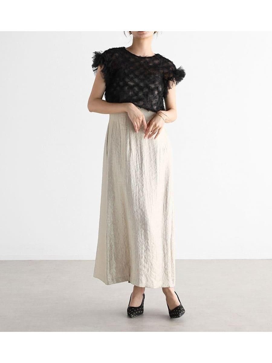 【ラシュッド/LASUD】のボリュームチュールブラウスセットドレス インテリア・キッズ・メンズ・レディースファッション・服の通販 founy(ファウニー) 　ファッション　Fashion　レディースファッション　Fashion for Women　トップス・カットソー　Cut & Sew Tops　シャツ・ブラウス・オフィスカジュアル　Elegant Blouses & Button-Ups　ワンピース　Dresses　フォーマル・パーティードレス・結婚式用ドレス　Elegant & Casual Dresses　おすすめ　Recommended / Our Picks　インナー　Innerwear　サテン　Satin, Glossy Fabric　チュール　Tulip, Tulip Motif　ドレス　Dress, One-Piece　フリル　Frill, Ruffle　結婚式　Wedding　クロ系|ID: prp329100004982268 ipo3291000000037325765