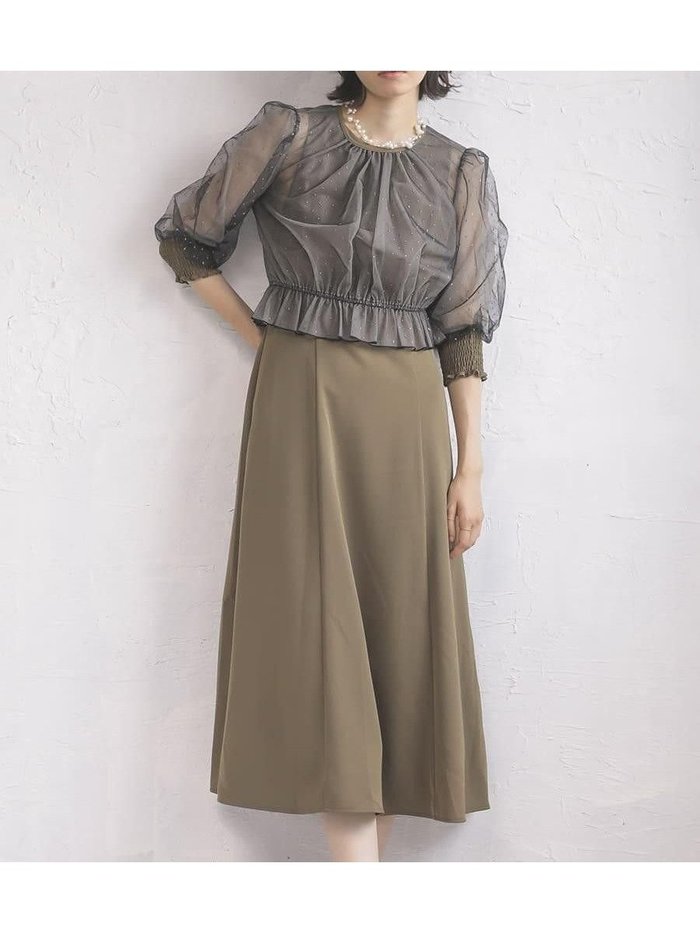 【ラシュッド/LASUD】のチュールブラウスレイヤードワンピース インテリア・キッズ・メンズ・レディースファッション・服の通販 founy(ファウニー) https://founy.com/ ファッション Fashion レディースファッション Fashion for Women ワンピース Dresses おすすめ Recommended / Our Picks スリーブ Sleeve, Long Sleeve / Short Sleeve チュール Tulip, Tulip Motif ドット Polka Dot, Dot Pattern ドレス Dress, One-Piece ノースリーブ Sleeveless, No-Sleeve バランス Balance, Style Balance エレガント 上品 Elegant |ID: prp329100004982269 ipo3291000000037325766