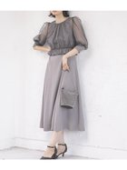【ラシュッド/LASUD】のチュールブラウスレイヤードワンピース ライトグレー|ID: prp329100004982269 ipo3291000000037325768