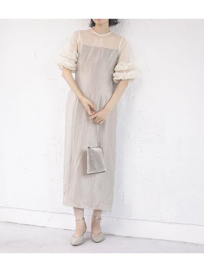 【ラシュッド/LASUD】のボリュームスリーブドレス インテリア・キッズ・メンズ・レディースファッション・服の通販 founy(ファウニー) https://founy.com/ ファッション Fashion レディースファッション Fashion for Women トップス・カットソー Cut & Sew Tops ボリューム袖・フリルスリーブブラウス Voluminous & Ruffle Sleeves / Puffy Sleeve Tops ワンピース Dresses フォーマル・パーティードレス・結婚式用ドレス Elegant & Casual Dresses おすすめ Recommended / Our Picks サテン Satin, Glossy Fabric スパンコール Sequins, Sequin Embellishment チュール Tulip, Tulip Motif ドレス Dress, One-Piece フォーマル Formal, Dressy フリル Frill, Ruffle レース Lace, Lace Fabric エレガント 上品 Elegant 二次会 After Party 結婚式 Wedding |ID: prp329100004982270 ipo3291000000037325770