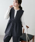 【ディスコート/Discoat】の【新色追加!/WEB限定】ロンT付深Vベストセットアップ 大人の最旬トレンドファッション＆コーディネート founy(ファウニー) ファッション Fashion レディースファッション Fashion for Women アウター Coat / Outerwear Collection トップス・カットソー Cut & Sew Tops ロングTシャツ・Tシャツ Longline T-Shirts & Tees ベスト&ジレ / 重ね着スタイル Vests & Gilets カットソー Cut and Sewn Top シンプル Simple, Minimal セットアップ Set-Up, Coordinated Outfit センター Center, Center Line タートルネック Turtleneck, High Neck デニム Denim, Jeans Material バランス Balance, Style Balance フィット Fit, Slim Fit フレア Flare, Flared フロント Front, Front Design ベスト Vest, Waistcoat リボン Ribbon, Bow thumbnail グレー|ID: prp329100004982277 ipo3291000000037325793