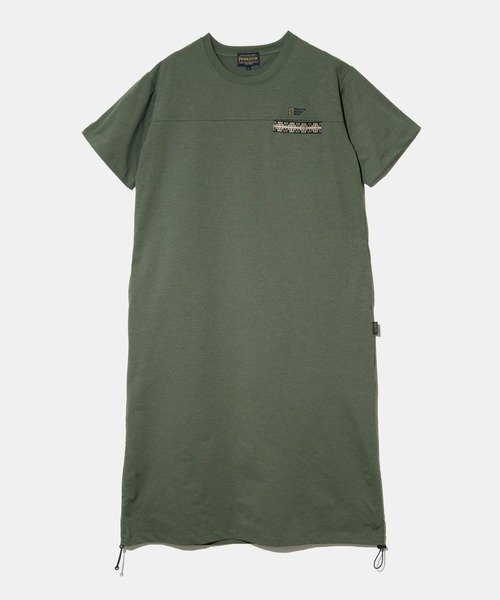 【ゴースローキャラバン/go slow caravan】のPENDLETON/ペンドルトン Short Sleeve Dress -DRY FUNCTION (WOMENS) インテリア・キッズ・メンズ・レディースファッション・服の通販 founy(ファウニー) 　ファッション　Fashion　レディースファッション　Fashion for Women　トップス・カットソー　Cut & Sew Tops　ワンピース　Dresses　フォーマル・パーティードレス・結婚式用ドレス　Elegant & Casual Dresses　アウトドア　Outdoor Clothing　アクセサリー　Fashion Accessories　アメリカン　American Style　春　Spring　軽量　Lightweight, Ultra Light　スポーティ　Sporty, Casual Athletic　ドローコード　Drawcord, Drawstring Cord　ネイティブ　Native, Ethnic Style　バランス　Balance, Style Balance　パターン　Pattern, Design Print　ブランケット　Blanket, Throw Blanket　メンズ　Men's, Menswear　リラックス　Relax, Relaxed Fit　ルーズ　Loose, Oversized　S/S・春夏　SS, Spring/Summer, Warm Season　夏　Summer　カーキ|ID: prp329100004982278 ipo3291000000037325797