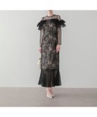【レジャ/Leja】のフラワースパンコールヘムチュールIラインワンピースドレス結婚式 BLACK|ID: prp329100004982282 ipo3291000000037325810