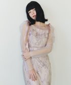 【アンドレスド/ANDRESD】の結婚式・二次会対応 刺繍シアーリボンドレス ベージュ|ID: prp329100004982283 ipo3291000000037325814