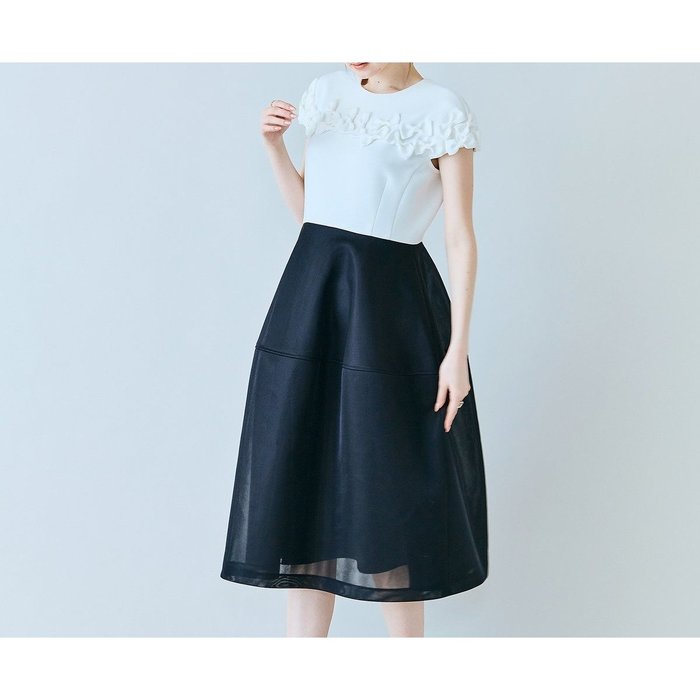 【ローズティアラ/Rose Tiara】のリボン付き異素材ワンピース インテリア・キッズ・メンズ・レディースファッション・服の通販 founy(ファウニー) https://founy.com/ ファッション Fashion レディースファッション Fashion for Women ワンピース Dresses カットソー Cut and Sewn Top シアー Sheer, See-Through スタンダード Standard, Basic スマート Smart, Elegant 人気 Popular, Best Seller フェミニン Feminine, Girly プリント Print, Printed Pattern ポケット Pocket, Pocket Detail メッシュ Mesh, Net Fabric リボン Ribbon, Bow |ID: prp329100004982294 ipo3291000000037325845
