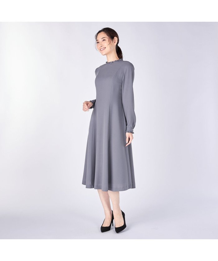 【キース/KEITH】の【Lサイズ】シフォンクレープワンピース インテリア・キッズ・メンズ・レディースファッション・服の通販 founy(ファウニー) https://founy.com/ ファッション Fashion レディースファッション Fashion for Women ワンピース Dresses エレガント 上品 Elegant シフォン Chiffon, Lightweight Fabric ドレープ Drape, Draping Fabric フェミニン Feminine, Girly フリル Frill, Ruffle 長袖 Long Sleeve, Full Sleeve |ID: prp329100004982296 ipo3291000000037325851