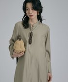 【カリテ/qualite】の【接触冷感】フィブリルシャツワンピース ベージュ|ID: prp329100004982312 ipo3291000000037325897