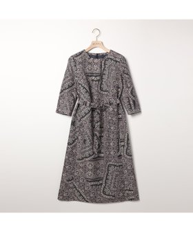 【スキャパ/SCAPA】のジャカードサラサ六分袖ワンピース 大人の最旬トレンドファッション＆コーディネート founy(ファウニー) ファッション Fashion レディースファッション Fashion for Women ワンピース Dresses オリエンタル Oriental Pattern ジャカード／ジャガード Jacquard, Woven Pattern |ID:prp329100004982337