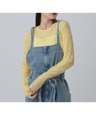 【レプシィム ローリーズファーム/LEPSIM LOWRYS FARM】のレースインナー 大人の最旬トレンドファッション＆コーディネート founy(ファウニー) ファッション Fashion レディースファッション Fashion for Women おすすめ Recommended / Our Picks インナー Innerwear スウェット / スエット Sweatshirt, Sweatwear ストレッチ Stretch, Stretchy Fabric デニム Denim, Jeans Material ペプラム Peplum, Flared Hem レース Lace, Lace Fabric ワンポイント One Point, Statement Accent 春 Spring 長袖 Long Sleeve, Full Sleeve thumbnail ライトイエロー60|ID: prp329100004982353 ipo3291000000037326085
