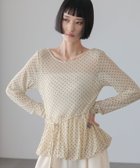 【ローリーズファーム/LOWRYS FARM】のフロッキードットチュールLS 大人の最旬トレンドファッション＆コーディネート founy(ファウニー) ファッション Fashion レディースファッション Fashion for Women おすすめ Recommended / Our Picks インナー Innerwear チュール Tulip, Tulip Motif ドット Polka Dot, Dot Pattern バルーン Balloon, Balloon Silhouette プリント Print, Printed Pattern ペプラム Peplum, Flared Hem thumbnail アイボリー08|ID: prp329100004982359 ipo3291000000037326125