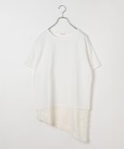 【レプシィム ローリーズファーム/LEPSIM LOWRYS FARM】のサテンレースドッキングT 大人の最旬トレンドファッション＆コーディネート founy(ファウニー) ファッション Fashion レディースファッション Fashion for Women おすすめ Recommended / Our Picks サテン Satin, Glossy Fabric シンプル Simple, Minimal デニム Denim, Jeans Material トレンド Trend, Trending Now ドッキング Docking, Mixed Material ヘムライン Hemline, Bottom Cut レース Lace, Lace Fabric thumbnail オフホワイト05|ID: prp329100004982364 ipo3291000000037326193