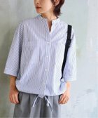 【ジャーナルスタンダード レリューム/JOURNAL STANDARD relume】の《追加 / 新色》ストライプバンドカラードロストシャツ 大人の最旬トレンドファッション＆コーディネート founy(ファウニー) ファッション Fashion レディースファッション Fashion for Women トップス・カットソー Cut & Sew Tops シャツ・ブラウス・オフィスカジュアル Elegant Blouses & Button-Ups 2026年 2026 2026春夏・S/S Spring/Summer 2026 SS26 ストライプ Stripe, Striped Pattern ブラウジング Blouson Silhouette, Cinched Waist 人気 Popular, Best Seller 羽織 Haori, Light Jacket thumbnail ホワイト|ID: prp329100004982369 ipo3291000000037326250