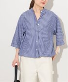 【ジャーナルスタンダード レリューム/JOURNAL STANDARD relume】の《追加 / 新色》ストライプバンドカラードロストシャツ 大人の最旬トレンドファッション＆コーディネート founy(ファウニー) ファッション Fashion レディースファッション Fashion for Women トップス・カットソー Cut & Sew Tops シャツ・ブラウス・オフィスカジュアル Elegant Blouses & Button-Ups 2026年 2026 2026春夏・S/S Spring/Summer 2026 SS26 ストライプ Stripe, Striped Pattern ブラウジング Blouson Silhouette, Cinched Waist 人気 Popular, Best Seller 羽織 Haori, Light Jacket thumbnail ネイビー|ID: prp329100004982369 ipo3291000000037326251