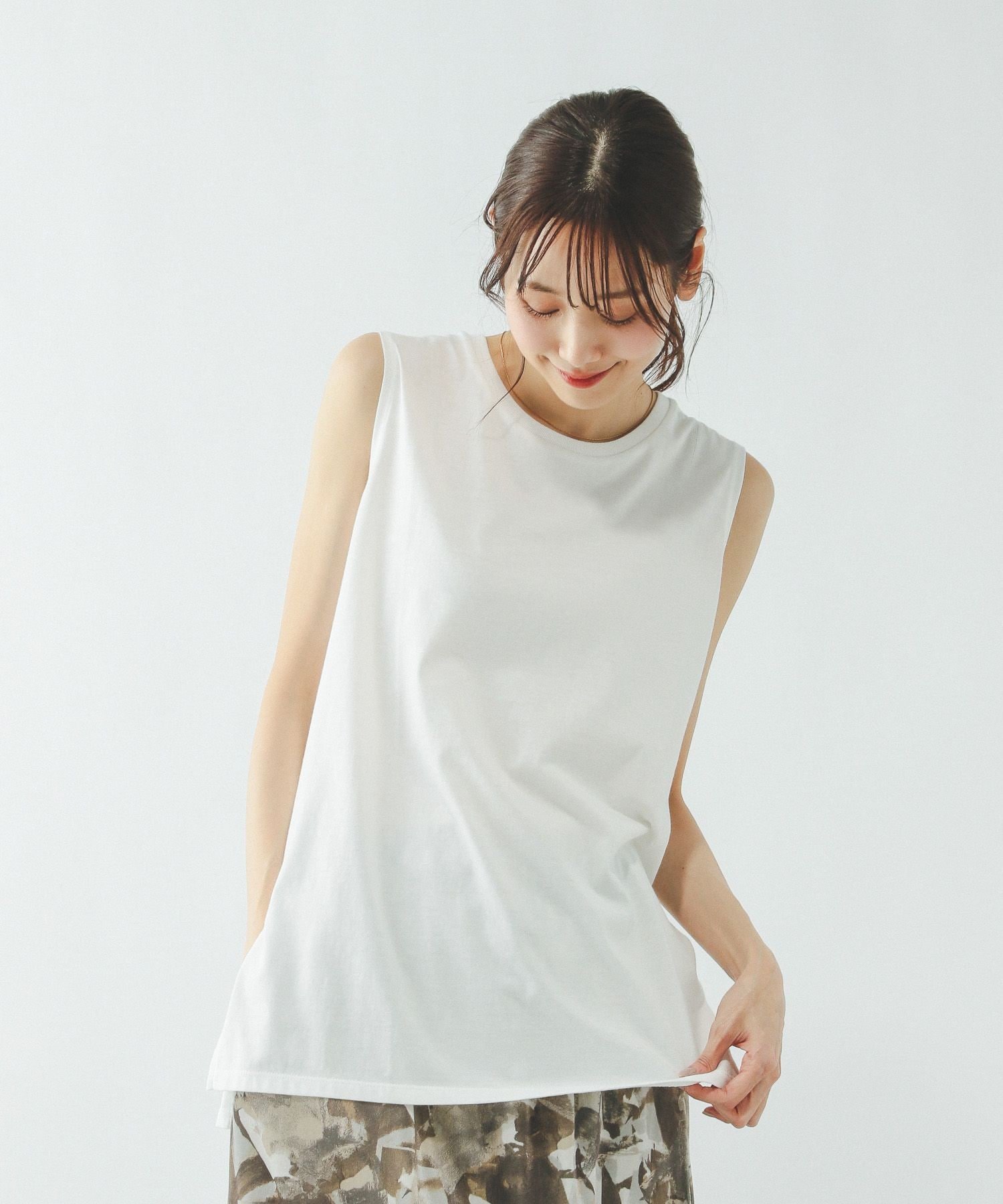 【グローバルワーク/GLOBAL WORK】のヘビロッTEE裾アソートタンク/636766 インテリア・キッズ・メンズ・レディースファッション・服の通販 founy(ファウニー) 　ファッション　Fashion　レディースファッション　Fashion for Women　おすすめ　Recommended / Our Picks　インナー　Innerwear　スウェット / スエット　Sweatshirt, Sweatwear　スクエア　Square, Square Shape　トレンド　Trend, Trending Now　バランス　Balance, Style Balance　プチプライス・低価格　Affordable / Budget Price　プリント　Print, Printed Pattern　ラウンド　Round, Round Neck　ワーク　Workwear, Utility Style　定番　Standard, Basic Item　オフ*スクエア01|ID: prp329100004982372 ipo3291000000037326290