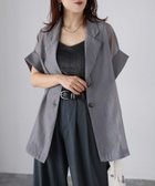 【リベリー/Riberry】のシアー半袖シャツジャケット 大人の最旬トレンドファッション＆コーディネート founy(ファウニー) ファッション Fashion レディースファッション Fashion for Women アウター Coat / Outerwear Collection レディースジャケット・軽アウター Jackets コンパクト Compact, Small Size サマー Summer, Summer Style シアー Sheer, See-Through シンプル Simple, Minimal ジャケット Jacket, Outerwear スラックス Slacks, Dress Pants タンク Tank Top, Sleeveless Top デニム Denim, Jeans Material トレンド Trend, Trending Now バルーン Balloon, Balloon Silhouette フォーマル Formal, Dressy ベスト Vest, Waistcoat 半袖 Short Sleeve, Half Sleeve リネン Linen, Linen Fabric ワンポイント One Point, Statement Accent 夏 Summer エレガント 上品 Elegant セレモニー Ceremony thumbnail グレー|ID: prp329100004982373 ipo3291000000037326294
