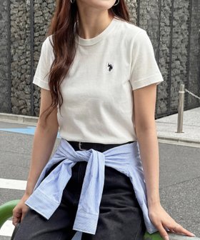 【セットアップセブン/SETUP7】のU.S. POLO ASSN./【別注】ビューティースムースTシャツ 半袖 ポロ 大人の最旬トレンドファッション＆コーディネート founy(ファウニー) ファッション Fashion レディースファッション Fashion for Women トップス・カットソー Cut & Sew Tops シャツ・ブラウス・オフィスカジュアル Elegant Blouses & Button-Ups ロングTシャツ・Tシャツ Longline T-Shirts & Tees インナー Innerwear クラシカル Classical, Vintage-Inspired ジャケット Jacket, Outerwear スポーツ Sports, Activewear スリーブ Sleeve, Long Sleeve / Short Sleeve ノースリーブ Sleeveless, No-Sleeve 別注 Limited Edition, Custom Order 半袖 Short Sleeve, Half Sleeve ロング Long, Long-Length 再入荷 Restock / Back in Stock エレガント 上品 Elegant |ID:prp329100004982376
