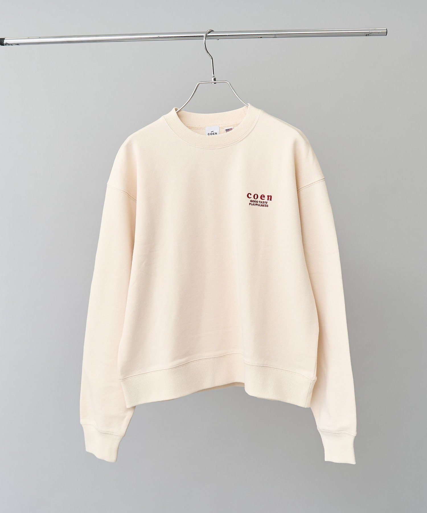 【コーエン/COEN】の【新色登場】COEN(コーエン)ロゴ刺繍 C/N裏毛スウェット インテリア・キッズ・メンズ・レディースファッション・服の通販 founy(ファウニー) 　ファッション　Fashion　レディースファッション　Fashion for Women　トップス・カットソー　Cut & Sew Tops　レディースパーカー・カジュアルフーディー　Casual Hoodies & Sweatshirts　スウェット・クルーネックトップス　Sweatshirts & Crewnecks / Relaxed Fit Sweat Tops　イエロー　Yellow　コンパクト　Compact, Small Size　ショート　Short, Short Length　スウェット / スエット　Sweatshirt, Sweatwear　セットアップ　Set-Up, Coordinated Outfit　デニム　Denim, Jeans Material　ボトム　Bottoms, Lower Wear　ミックス　Mix, Mixed Style　NATURAL|ID: prp329100004982392 ipo3291000000037326437