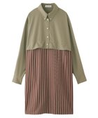 【ミルクフェド/MILKFED.】のCOLOR BLOCK SHIRT DRESS 大人の最旬トレンドファッション＆コーディネート founy(ファウニー) ファッション Fashion レディースファッション Fashion for Women トップス・カットソー Cut & Sew Tops シャツ・ブラウス・オフィスカジュアル Elegant Blouses & Button-Ups ワンピース Dresses フォーマル・パーティードレス・結婚式用ドレス Elegant & Casual Dresses シャツワンピ Shirt Dress, Shirt One-Piece ストライプ Stripe, Striped Pattern バランス Balance, Style Balance ロング Long, Long-Length おすすめ Recommended / Our Picks thumbnail OLIVE|ID: prp329100004982399 ipo3291000000037326485