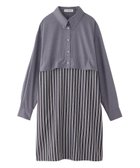 【ミルクフェド/MILKFED.】のCOLOR BLOCK SHIRT DRESS 大人の最旬トレンドファッション＆コーディネート founy(ファウニー) ファッション Fashion レディースファッション Fashion for Women トップス・カットソー Cut & Sew Tops シャツ・ブラウス・オフィスカジュアル Elegant Blouses & Button-Ups ワンピース Dresses フォーマル・パーティードレス・結婚式用ドレス Elegant & Casual Dresses シャツワンピ Shirt Dress, Shirt One-Piece ストライプ Stripe, Striped Pattern バランス Balance, Style Balance ロング Long, Long-Length おすすめ Recommended / Our Picks thumbnail NAVY|ID: prp329100004982399 ipo3291000000037326486
