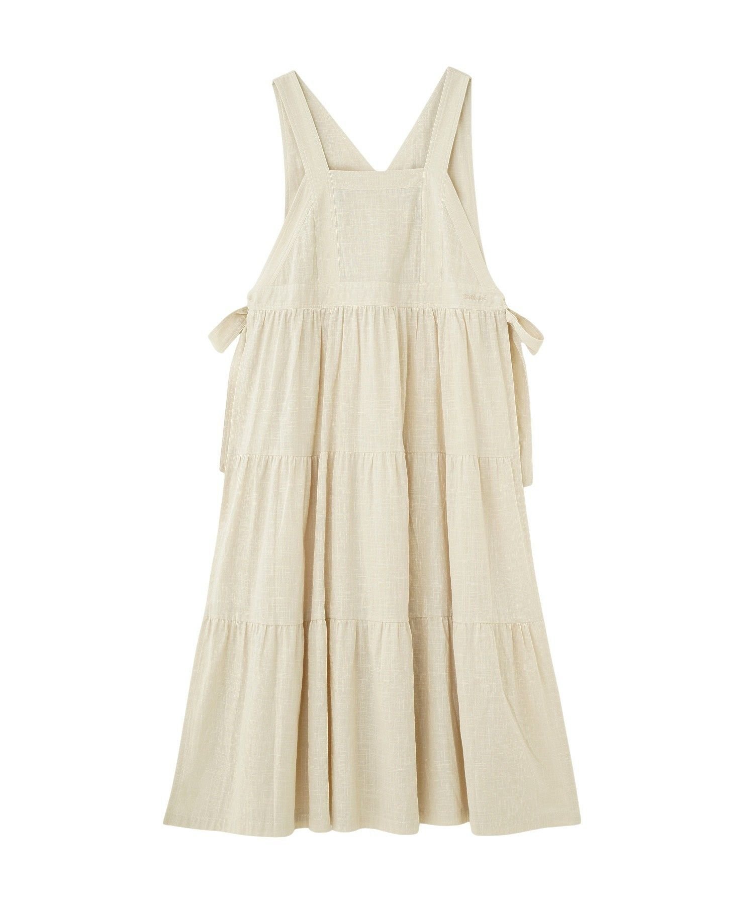 【ミルクフェド/MILKFED.】のAPRON TIERED DRESS インテリア・キッズ・メンズ・レディースファッション・服の通販 founy(ファウニー) 　ファッション　Fashion　レディースファッション　Fashion for Women　ワンピース　Dresses　フォーマル・パーティードレス・結婚式用ドレス　Elegant & Casual Dresses　ドレス　Dress, One-Piece　リボン　Ribbon, Bow　OFF_WHITE|ID: prp329100004982401 ipo3291000000037326492
