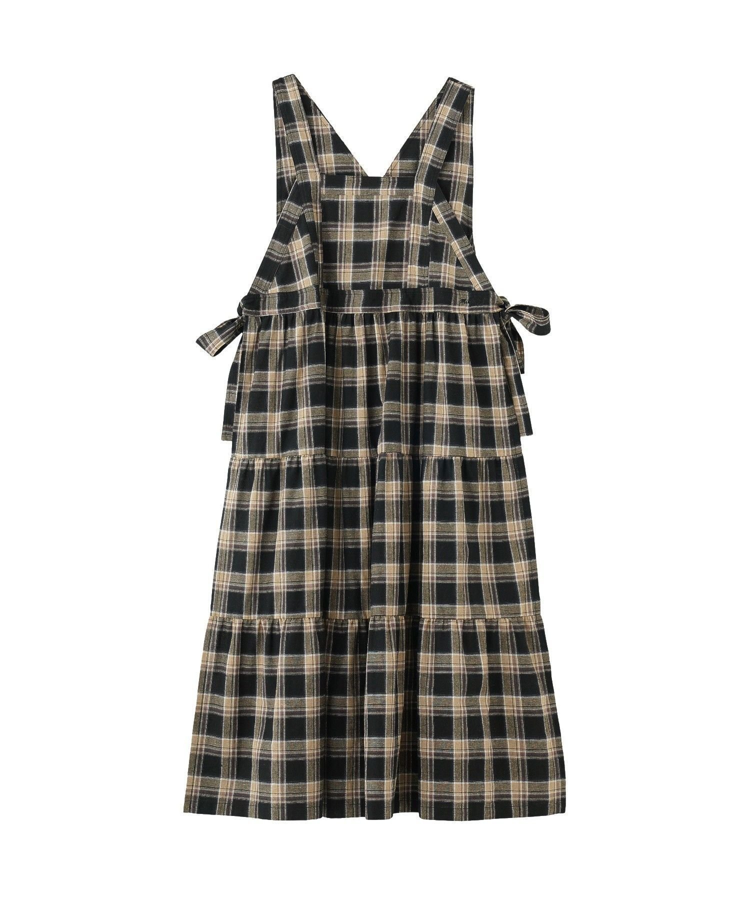 【ミルクフェド/MILKFED.】のAPRON TIERED DRESS インテリア・キッズ・メンズ・レディースファッション・服の通販 founy(ファウニー) 　ファッション　Fashion　レディースファッション　Fashion for Women　ワンピース　Dresses　フォーマル・パーティードレス・結婚式用ドレス　Elegant & Casual Dresses　ドレス　Dress, One-Piece　リボン　Ribbon, Bow　BROWN|ID: prp329100004982401 ipo3291000000037326493