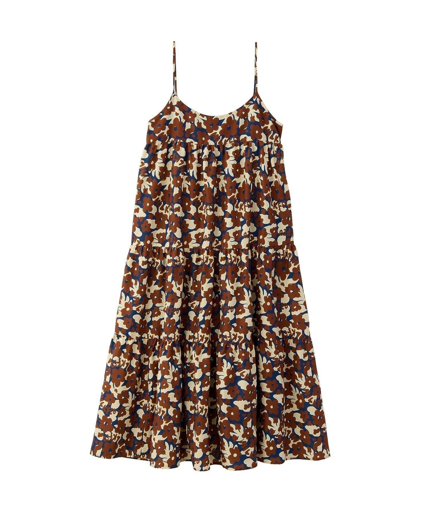 【ミルクフェド/MILKFED.】のFLORAL ALL OVER PATTERN DRESS インテリア・キッズ・メンズ・レディースファッション・服の通販 founy(ファウニー) 　ファッション　Fashion　レディースファッション　Fashion for Women　ワンピース　Dresses　フォーマル・パーティードレス・結婚式用ドレス　Elegant & Casual Dresses　ガーリー　Girly, Feminine Style　ドレス　Dress, One-Piece　パターン　Pattern, Design Print　フィット　Fit, Slim Fit　フラワー　Flower, Floral　ポケット　Pocket, Pocket Detail　ラップ　Wrap, Wrap Design　BROWN|ID: prp329100004982402 ipo3291000000037326496
